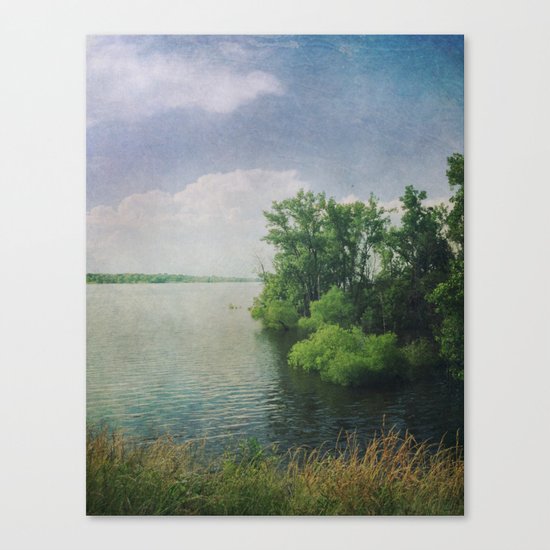 She Sat in the Sunshine and Watched the Clouds Canvas Print