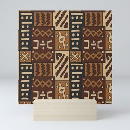 African Bogolan Mud Cloth 2 Mini Art Print