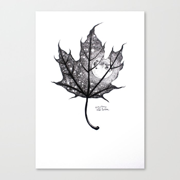 The falling leaf Canvas Print