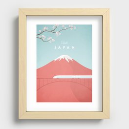 Vintage Japan Travel Poster Recessed Framed Print