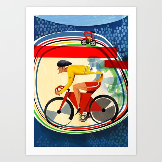 Track Cycling Championship Poster Cycle Bike Art Print