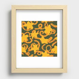 Orange Peel and Cranberry Bubbles Recessed Framed Print