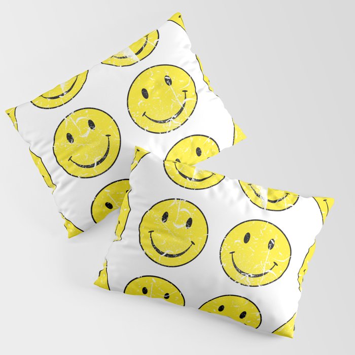 Smiley Face | Retro 70's | Vintage 70's Graphic Pillow Sham