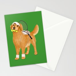Ready for Tennis Practice (Green) Stationery Card