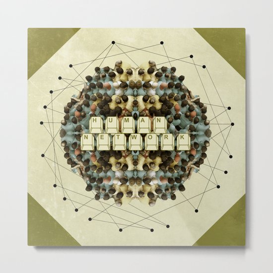 Human Network Metal Print