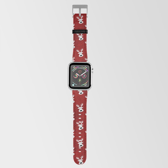 Christmas reindeer red marble Apple Watch Band