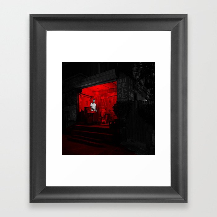beijing red 5 Framed Art Print