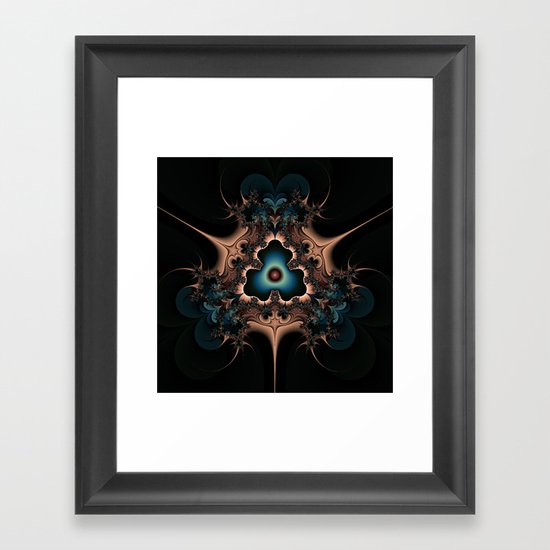 Layered hearts and thorns Framed Art Print