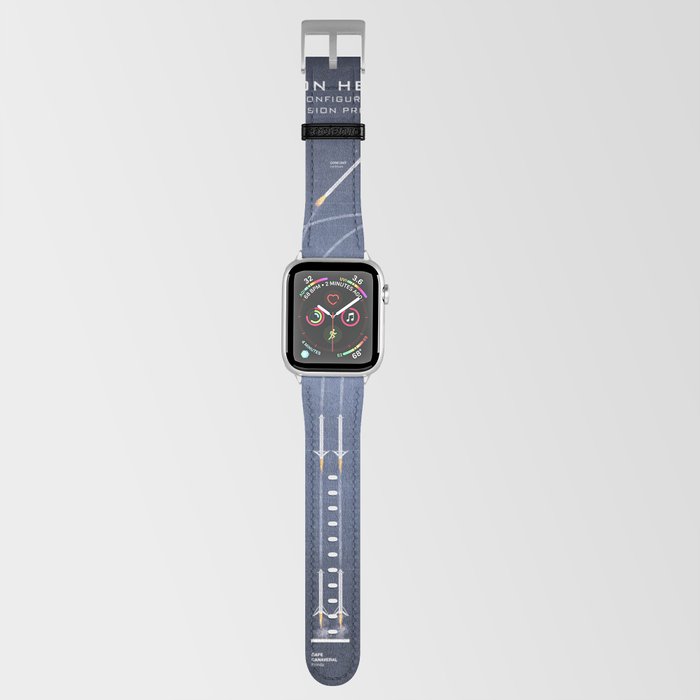 SpaceX Falcon Heavy Spacecraft NASA Rocket Blueprint in High Resolution dark blue Apple Watch Band
