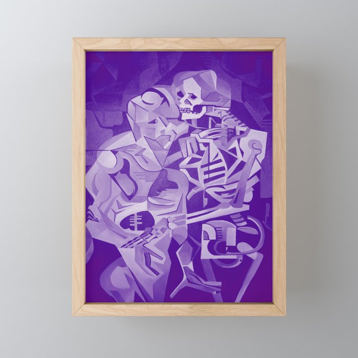 Halloween Skeleton Welcoming The Undead Framed Mini Art Print