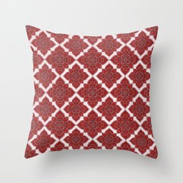 Red Geometric Pattern Throw Pillow