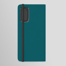 Vintage Ocean Teal - Solid Color Mid-Century Modern Android Wallet Case