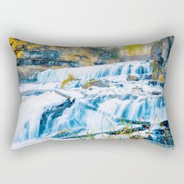 The Colorful Waterfall | Long Exposure Photography #2 Rectangular Pillow