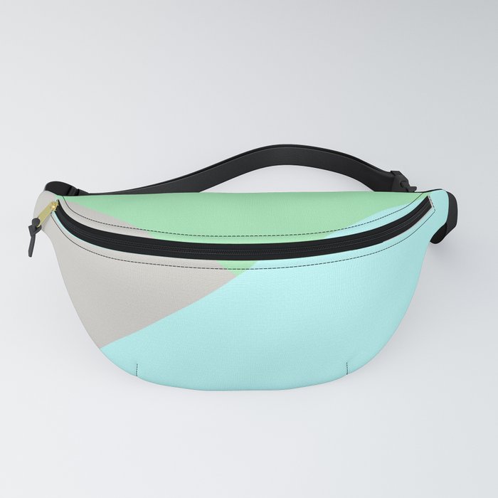 Origami Paper Folds - Green blue Fanny Pack