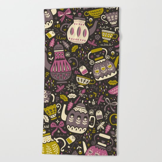 Tea Time Beach Towel