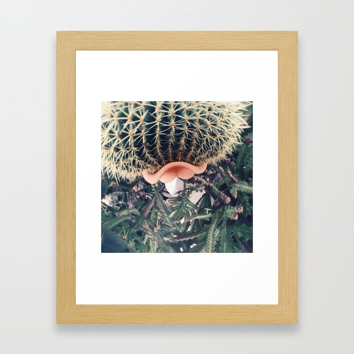 Cactus swirl  Framed Art Print