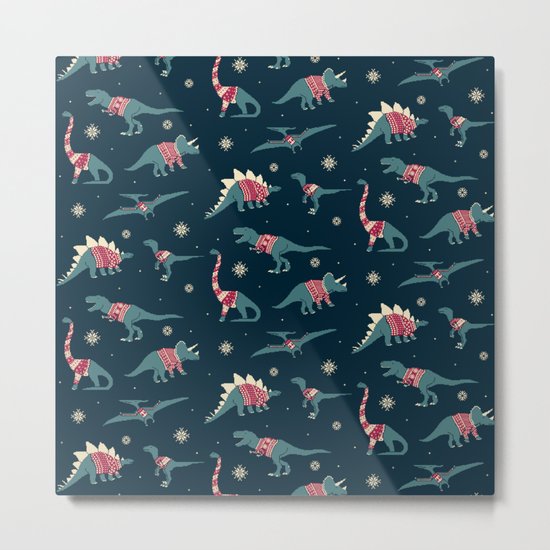 Dinos In Sweaters Metal Print