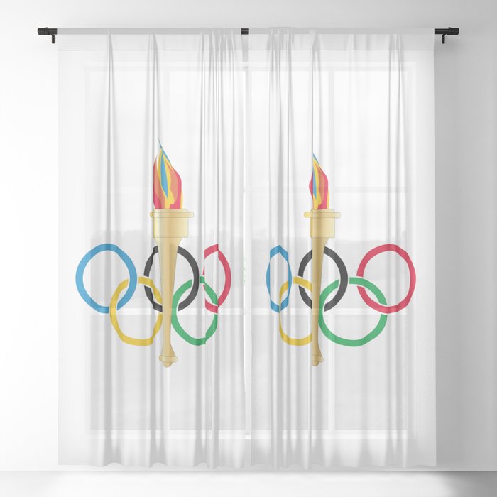 Olympic Rings Sheer Curtain