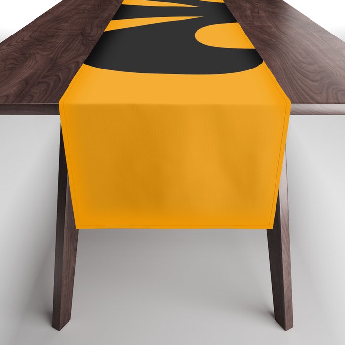 Fleur de Lis (Black & Orange) Table Runner