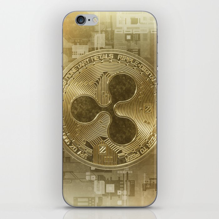 Ripple Coin Gold Cast iPhone Skin