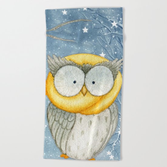 Winter animal #8 Beach Towel
