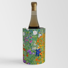 Gustav Klimt Flower Garden Floral Art Nouveau Wine Chiller