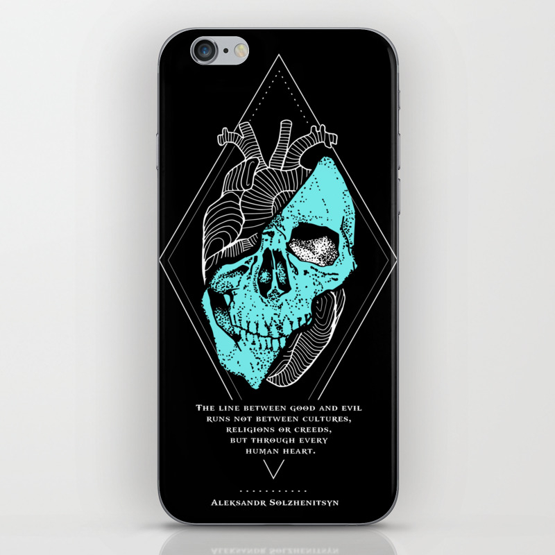 Aleksandr Solzhenitsyn Quote The Line Between Good And Evil Iphone Skin By Riot Society6