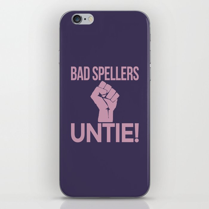 BAD SPELLERS UNTIE! (Purple) iPhone Skin