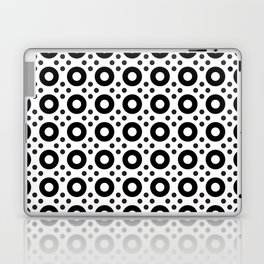 Dots & Circles - Black & White Repeat Modern Pattern Laptop Skin
