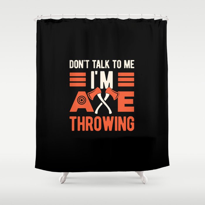 Axe Throwing Funny Shower Curtain