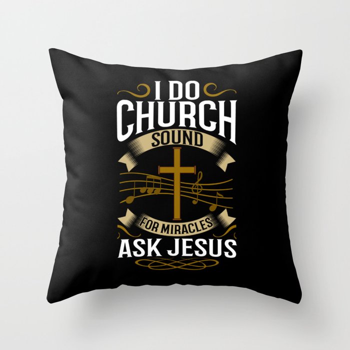 Church Sound Engineer Audio System Music Christian Throw Pillow