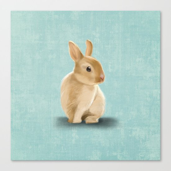 Portrait of a little bunny Canvas Print