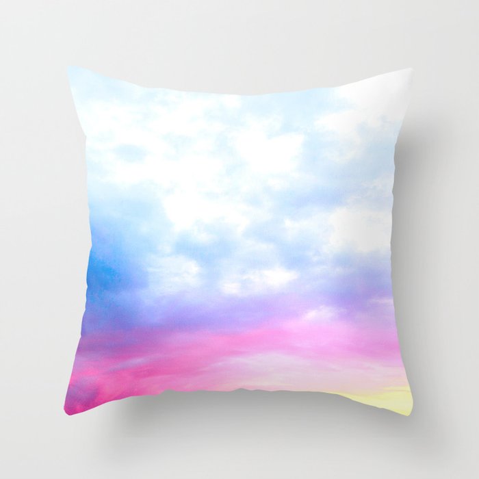Sunset Blue And Pink Sky Throw Pillow