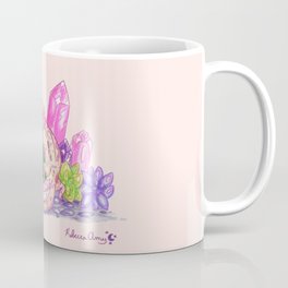 Pastel Leopard Gecko with Crystals and Succulents Mug