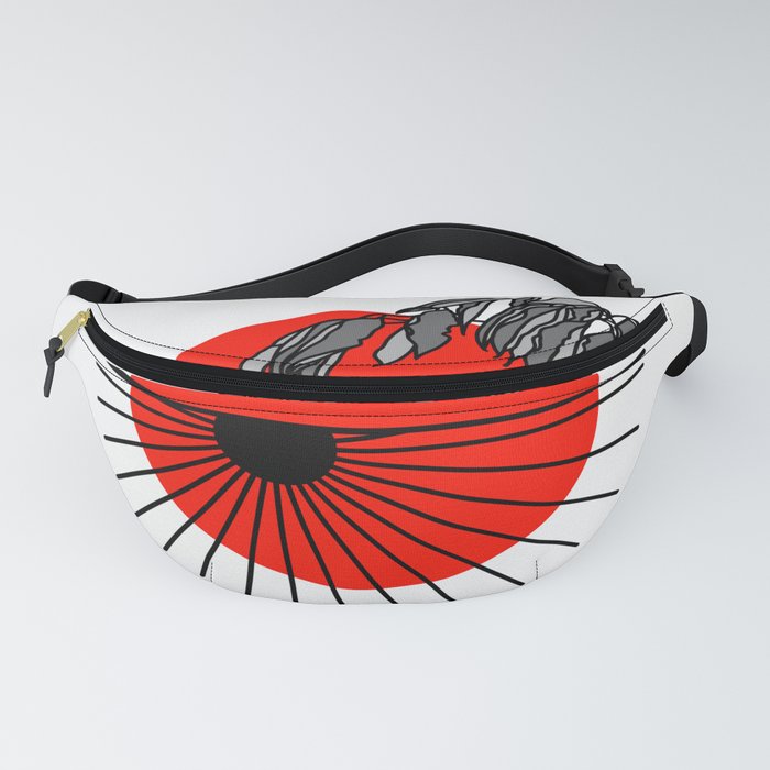 Leafy Red Sunset Fanny Pack