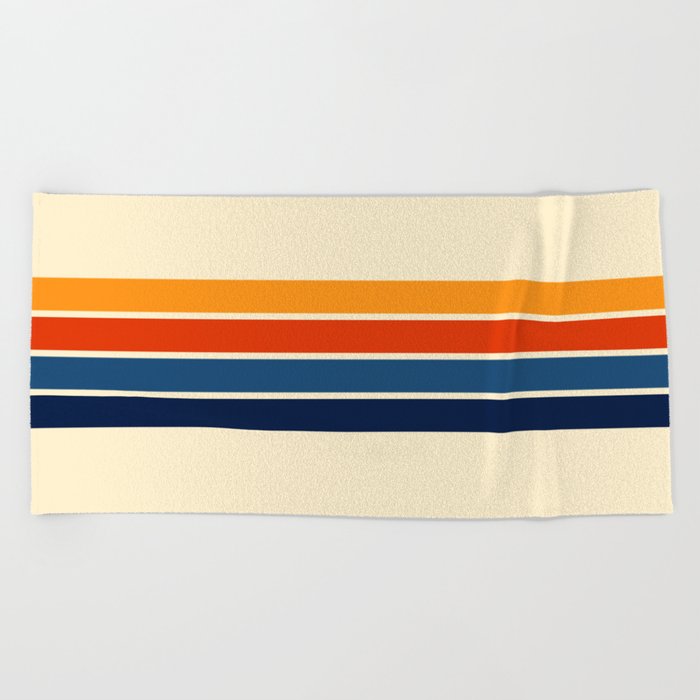 Classic Retro Stripes Beach Towel