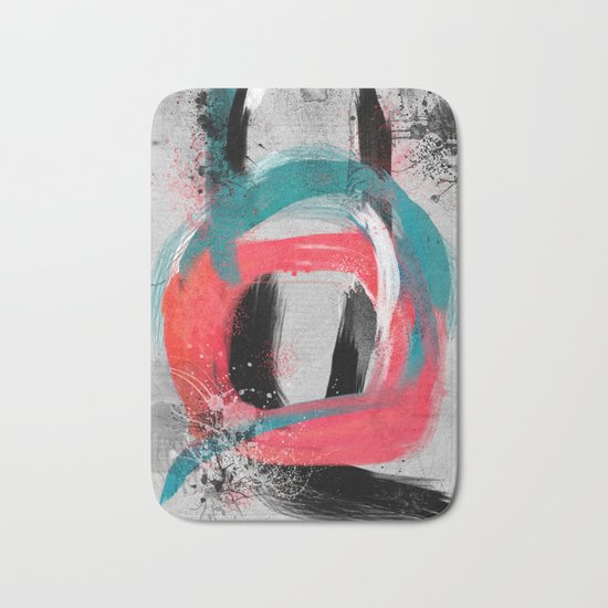 blue meets pink on a cloudy day Bath Mat