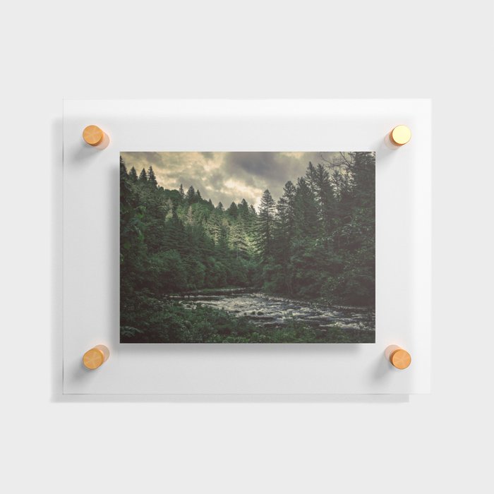 Pacific Northwest River - Nature Photography Floating Acrylic Print