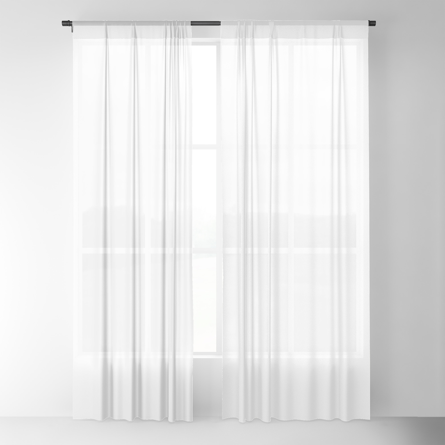 White Minimalist Solid Color Block Spring Summer Sheer Curtain by Beautiful  Homes | Society6