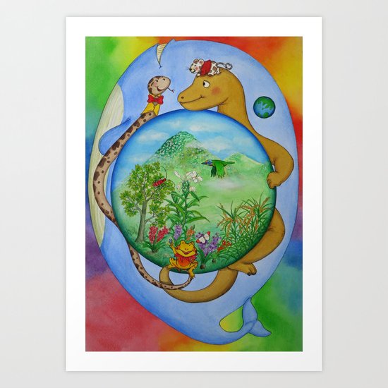 Blue Stone Art Print