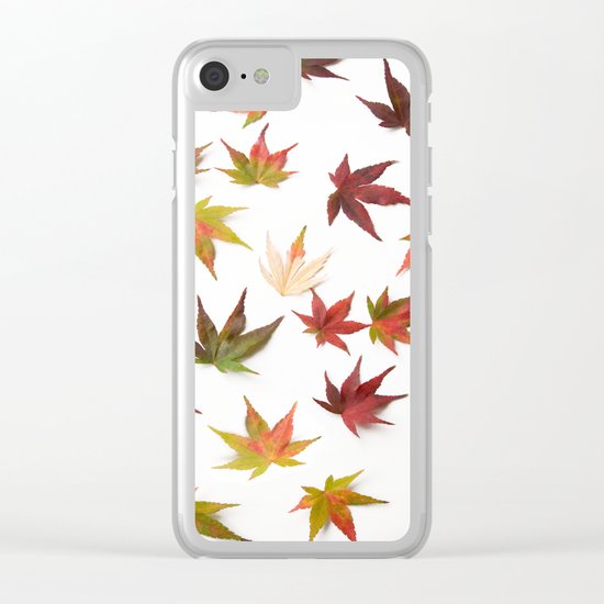 AUTUMN LEAVES PATTERN #1 #decor #art #society6 Clear iPhone Case