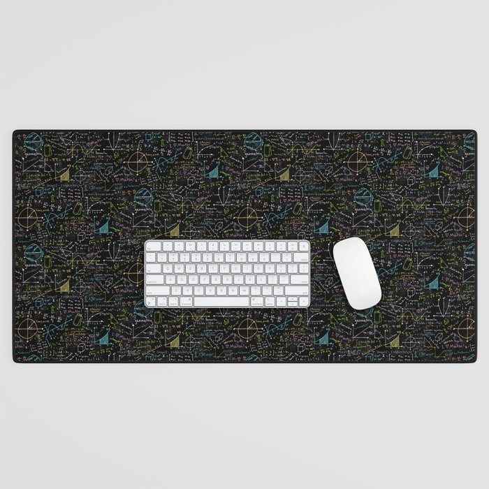 Math Lessons (Dark) Desk Mat