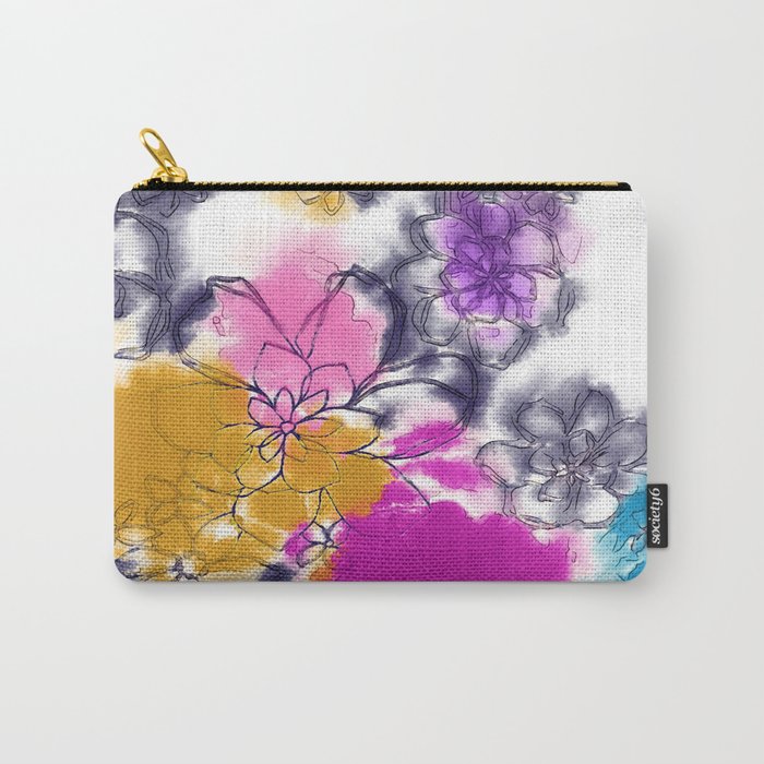 Abstract Flowers - Watercolour Paiting Carry-All Pouch