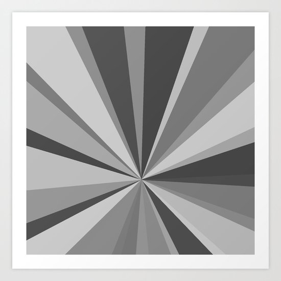Monochrome Starburst Art Print