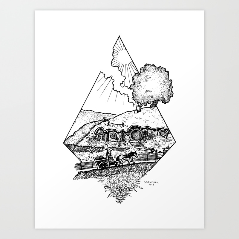 In A Hole In The Ground Art Print By Wildwither Society6