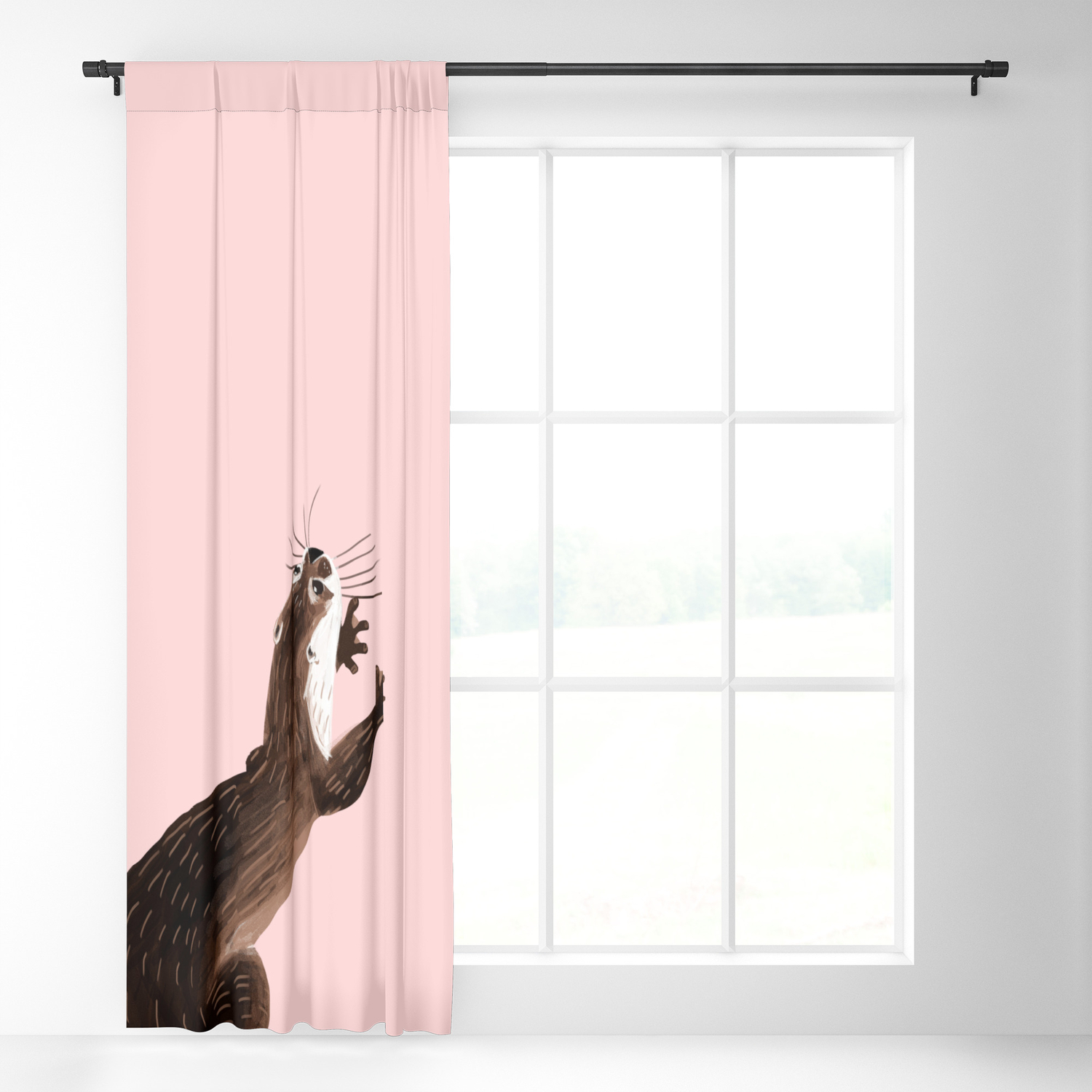 Asian Small Clawed Otter Blackout Curtain By Natachapink Society6