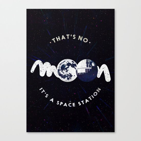 That's no moon. It's a space station v2 Canvas Print