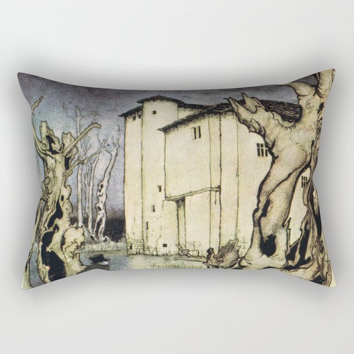 Arthur Rackham The Fall of the House  Rectangular Pillow