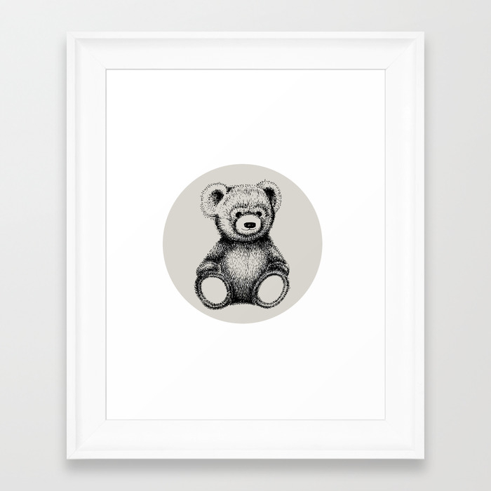 teddy bear framed art