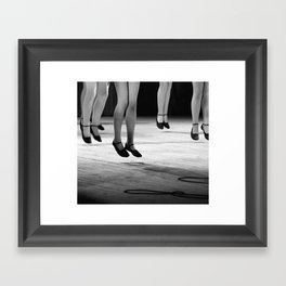 Live with both feet off the ground, inspirational dance black and white photography - photographs Framed Art Print